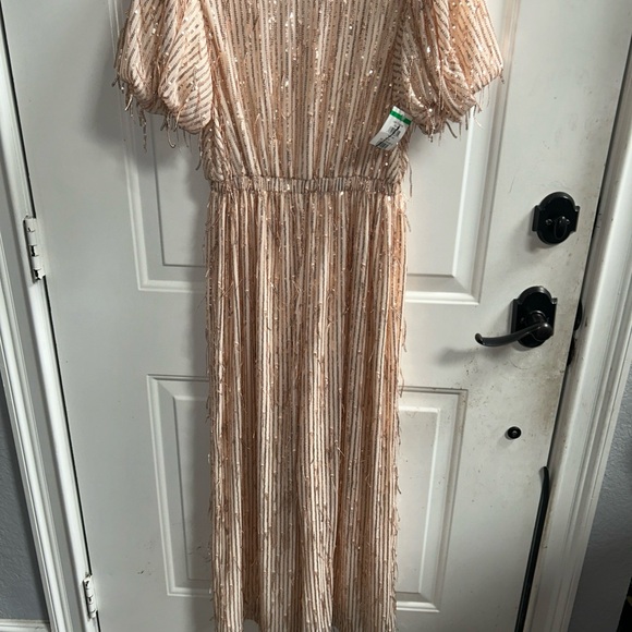 new Habitual Kids Girls' Puff Sleeve Fringe Sequin Jumpsuit - Big Kid Sz 16 - Picture 16 of 16